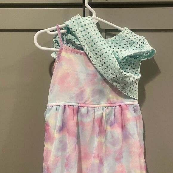 Watercolor high/ low dress. The little top can be clipped and removed! - Picture 2 of 5
